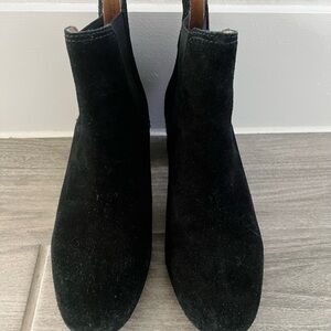 Madewell Black Suede Ankle Boots